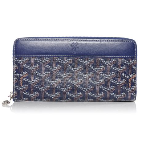 goyard wallet blue|goyard zipper wallet.